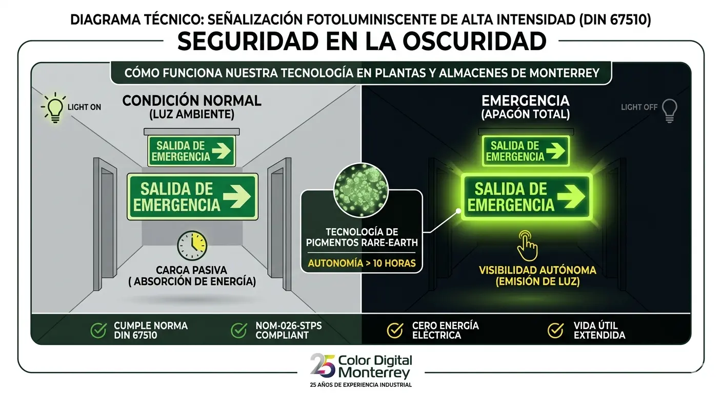 Señal fotoluminiscente