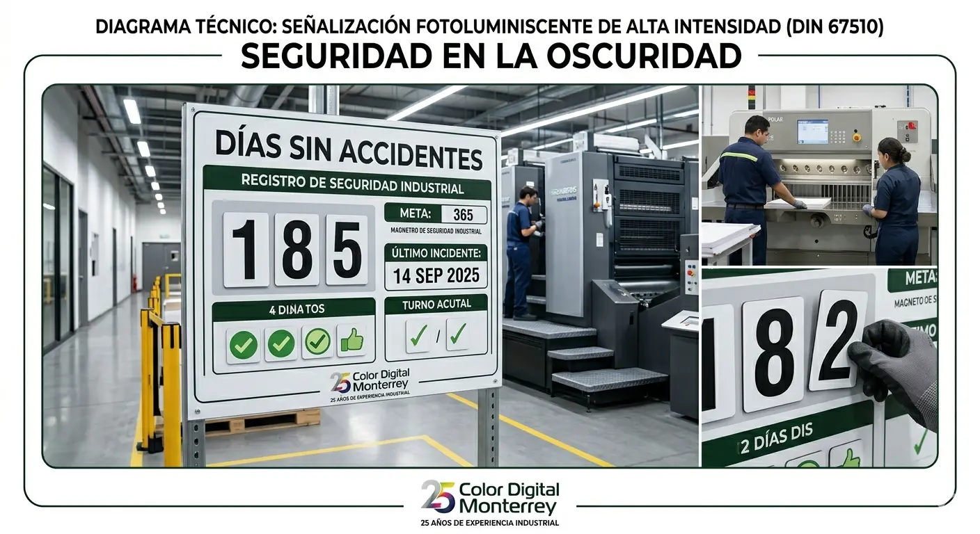 Pizarrón de control industrial