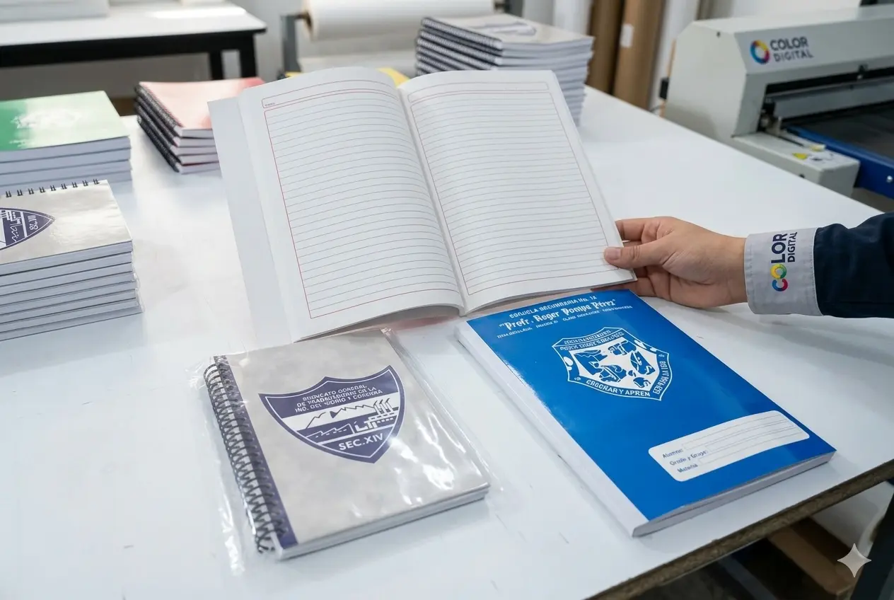 Libretas escolares con márgenes